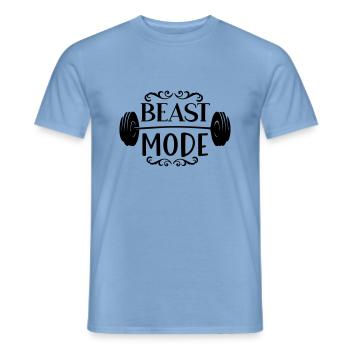 Mode bête 01 - T-shirt homme - carolina blue - Devant - AI Model Male 178 light (178cm)