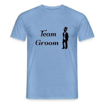 Marié d’équipe - T-shirt homme - carolina blue - Devant - AI Model Male 178 light (178cm)