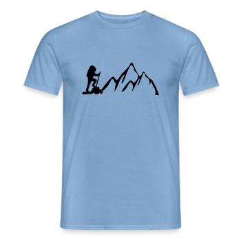 Bergwanderung - Männer T-Shirt - Carolina Blue - Vorne - AI Model Male 178 light (178cm)