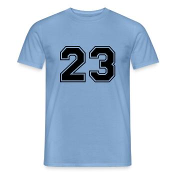 23 - Men's T-Shirt - carolina blue - Front - AI Model Male 178 light (178cm)