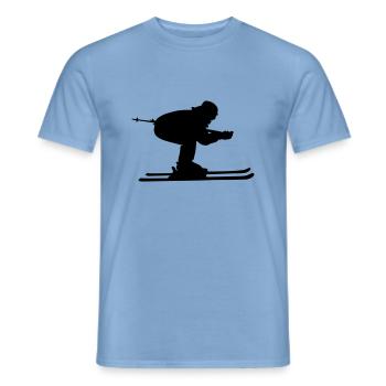 Aérodynamique du skieur - T-shirt homme - carolina blue - Devant - AI Model Male 178 light (178cm)