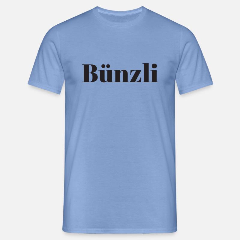 Bünzli – typisch schweizerisch! - Männer T-Shirt - Carolina Blue