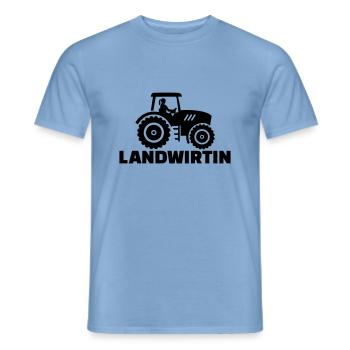 Landwirtin - Männer T-Shirt - Carolina Blue - Vorne - AI Model Male 178 light (178cm)