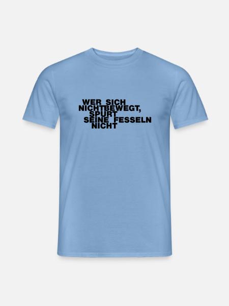 WerSichNichtBewegt - Männer T-Shirt - Carolina Blue