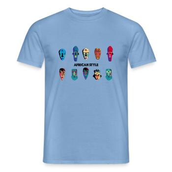 Afrique - T-shirt homme - carolina blue - Devant - AI Model Male 178 light (178cm)