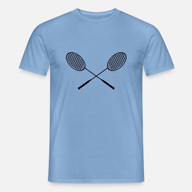 badminton rackets - Männer T-Shirt - Carolina Blue