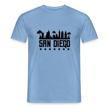 san diego - Männer T-Shirt - Carolina Blue - Vorne - AI Model Male 178 light (178cm)