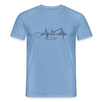 Pêcheur à la ligne Hameçon Pêche Pêche Pêche Sport - T-shirt homme - carolina blue - Devant - AI Model Male 178 light (178cm)