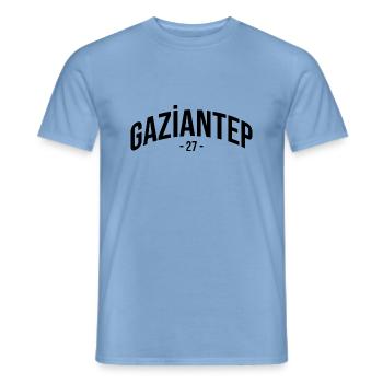 Gaziantep 27 Türkei Turkiye Geschenk Urlaub Antep - Männer T-Shirt - Carolina Blue - Vorne - AI Model Male 178 light (178cm)