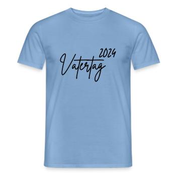 vatertag - Männer T-Shirt - Carolina Blue - Vorne - AI Model Male 178 light (178cm)
