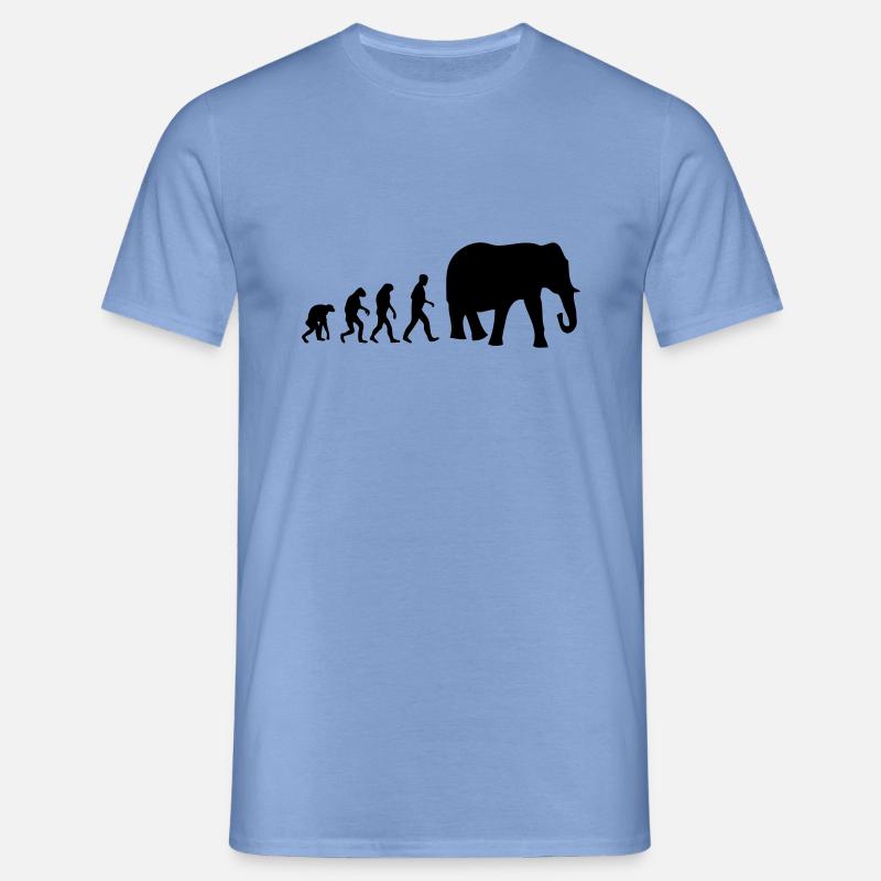 elefant evolution - Men's T-Shirt - carolina blue