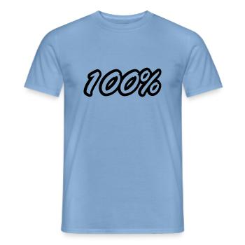100 - Männer T-Shirt - Carolina Blue - Vorne - AI Model Male 178 light (178cm)