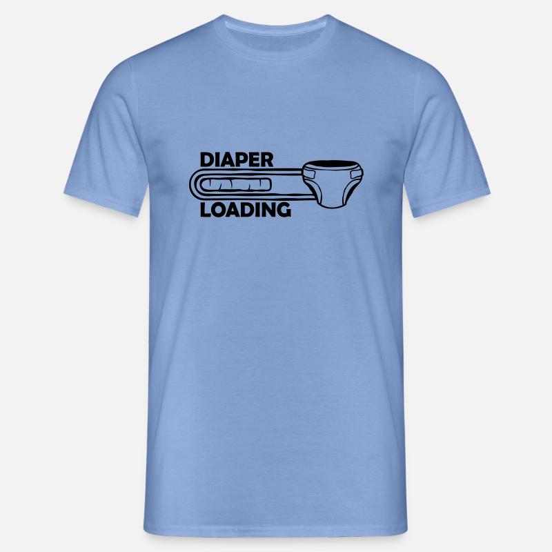 Windel Diaper Loading - Männer T-Shirt - Carolina Blue