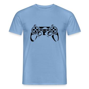 Controller Retro Konsole Gamer - Männer T-Shirt - Carolina Blue - Vorne - AI Model Male 178 light (178cm)
