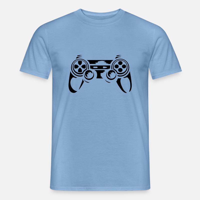 Controller Retro Konsole Gamer - Männer T-Shirt - Carolina Blue