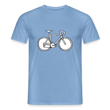 vélo - T-shirt homme - carolina blue - Devant - AI Model Male 178 light (178cm)