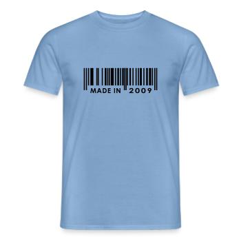 Anniversaire 2009 - T-shirt homme - carolina blue - Devant - AI Model Male 178 light (178cm)