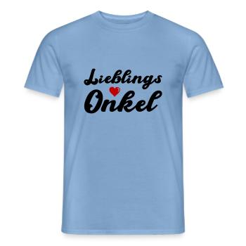 lieblings onkel - Männer T-Shirt - Carolina Blue - Vorne - AI Model Male 178 light (178cm)