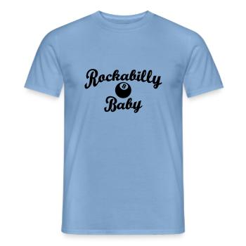 Rockabilly Baby - Men's T-Shirt - carolina blue - Front - AI Model Male 178 light (178cm)