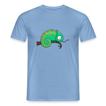 Caméléon Chamäleon - T-shirt homme - carolina blue - Devant - AI Model Male 178 light (178cm)