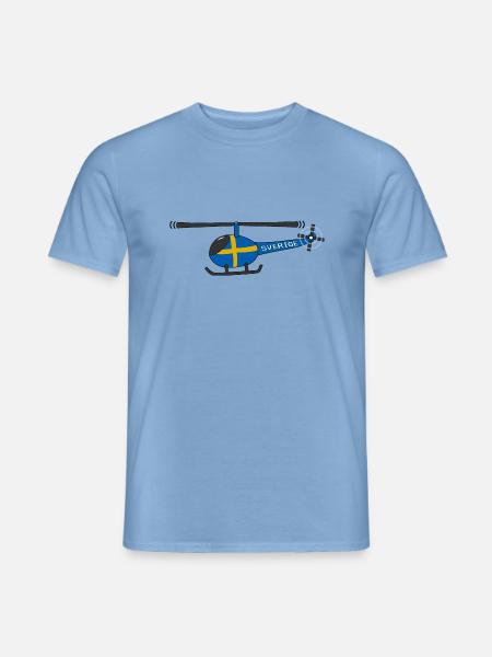 Hubschrauber Schweden Flagge Kinder - Männer T-Shirt - Carolina Blue