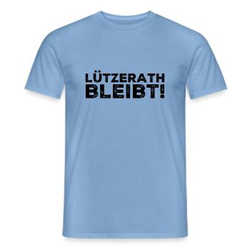 Lützerath bleibt - Männer T-Shirt - Carolina Blue - Vorne - AI Model Male 178 light (178cm)