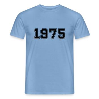 1975 - Men's T-Shirt - carolina blue - Front - AI Model Male 178 light (178cm)