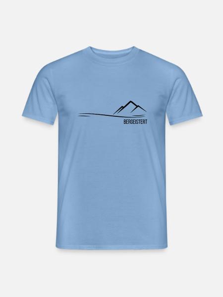 Bergeistert Berg Wandern - Männer T-Shirt - Carolina Blue