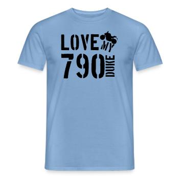 790 Duke - Männer T-Shirt - Carolina Blue - Vorne - AI Model Male 178 light (178cm)