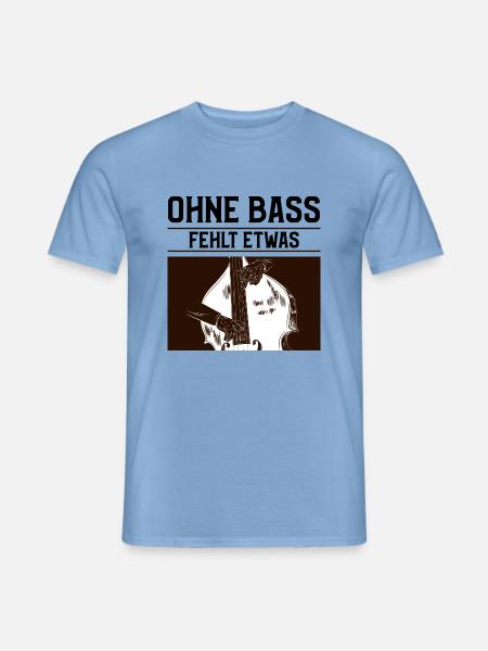 Ohne Bass - fehlt etwas (schwarz-weiss) - Männer T-Shirt - Carolina Blue