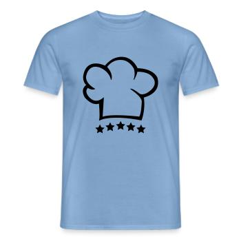 5_sterne_koch - Männer T-Shirt - Carolina Blue - Vorne - AI Model Male 178 light (178cm)