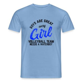 Volleyballer Spruch Für Volleyballspiel Volleyball - Männer T-Shirt - Carolina Blue - Vorne - AI Model Male 178 light (178cm)