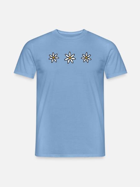 Three daisies - Men's T-Shirt - carolina blue