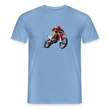 Conception du Motorcross - T-shirt homme - carolina blue - Devant - AI Model Male 178 light (178cm)