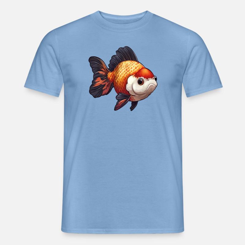 Fancy Calico Schleierschwanz Goldfisch - Männer T-Shirt - Carolina Blue