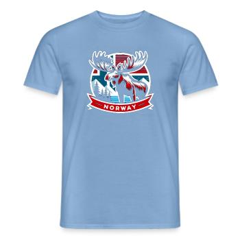 Norwegen Elch - Männer T-Shirt - Carolina Blue - Vorne - AI Model Male 178 light (178cm)