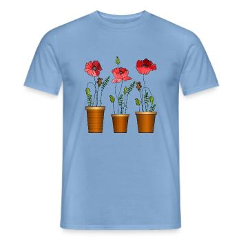 Blumen - Männer T-Shirt - Carolina Blue - Vorne - AI Model Male 178 light (178cm)