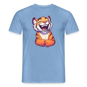 Sweet Tiger - Men's T-Shirt - carolina blue - Front - AI Model Male 178 light (178cm)