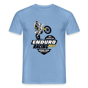 Enduro Offroad - T-shirt homme - carolina blue - Devant - AI Model Male 178 light (178cm)