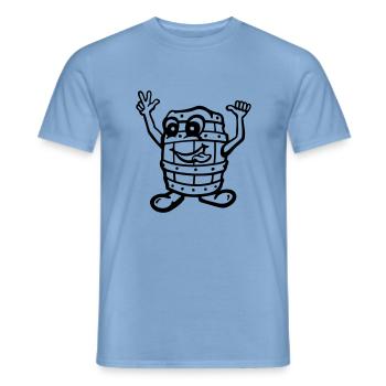lustiges_fass - Männer T-Shirt - Carolina Blue - Vorne - AI Model Male 178 light (178cm)
