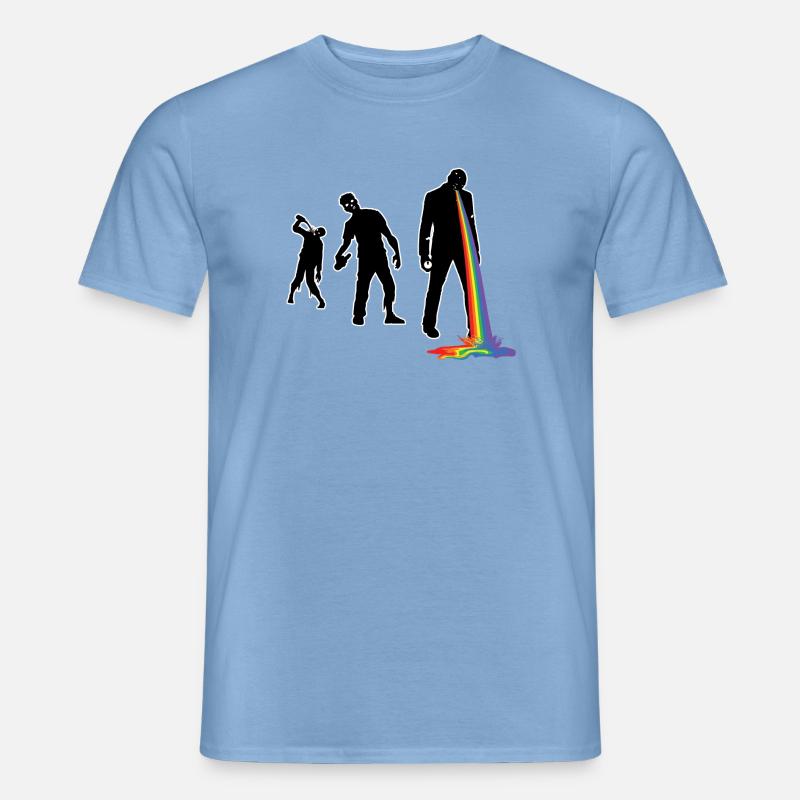 walking drunken rainbow - Männer T-Shirt - Carolina Blue