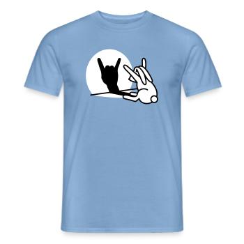 Kaninche Ombre Hand ROCK Musique HARD ROCK Fan - T-shirt homme - carolina blue - Devant - AI Model Male 178 light (178cm)