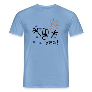 Été, Soleil, Vacances, Bandes dessinées - T-shirt homme - carolina blue - Devant - AI Model Male 178 light (178cm)