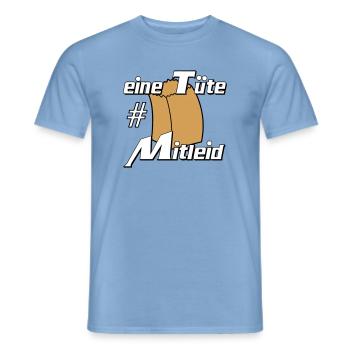 Party Shirt ,Feiern , Karneval, Tüte Mitleid (25) - Männer T-Shirt - Carolina Blue - Vorne - AI Model Male 178 light (178cm)