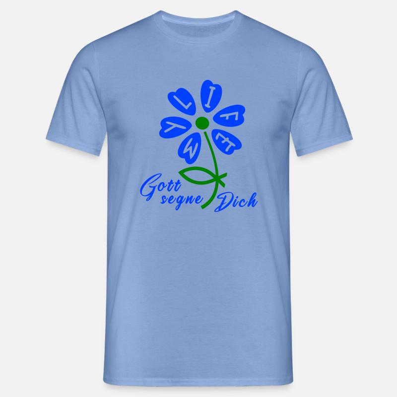 God bless you - Men's T-Shirt - carolina blue