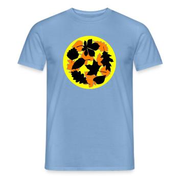 Herbst Oktober Wetter - Männer T-Shirt - Carolina Blue - Vorne - AI Model Male 178 light (178cm)