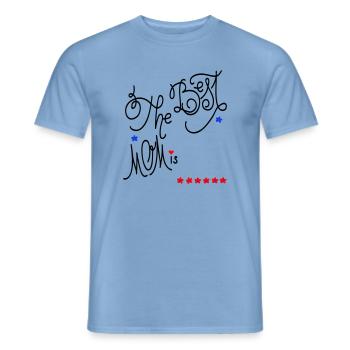 la meilleure maman, fête des mères - T-shirt homme - carolina blue - Devant - AI Model Male 178 light (178cm)