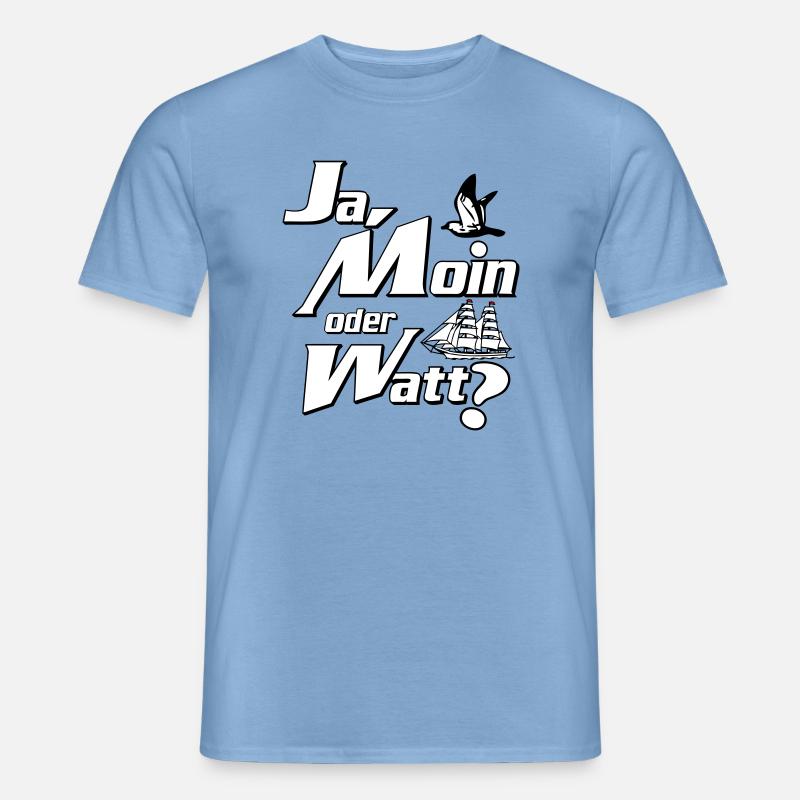 Ja Moin oder Watt? - Männer T-Shirt - Carolina Blue