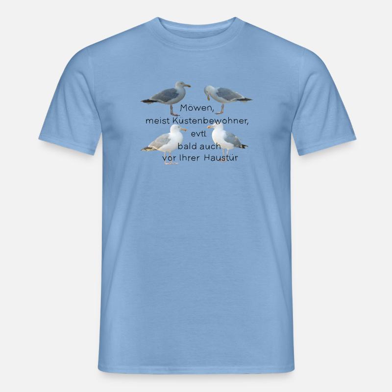 Möwen mit Spruch - Männer T-Shirt - Carolina Blue