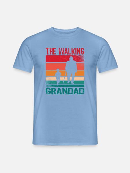 The walking Grandad -Großvater Opa Geschenke - Männer T-Shirt - Carolina Blue